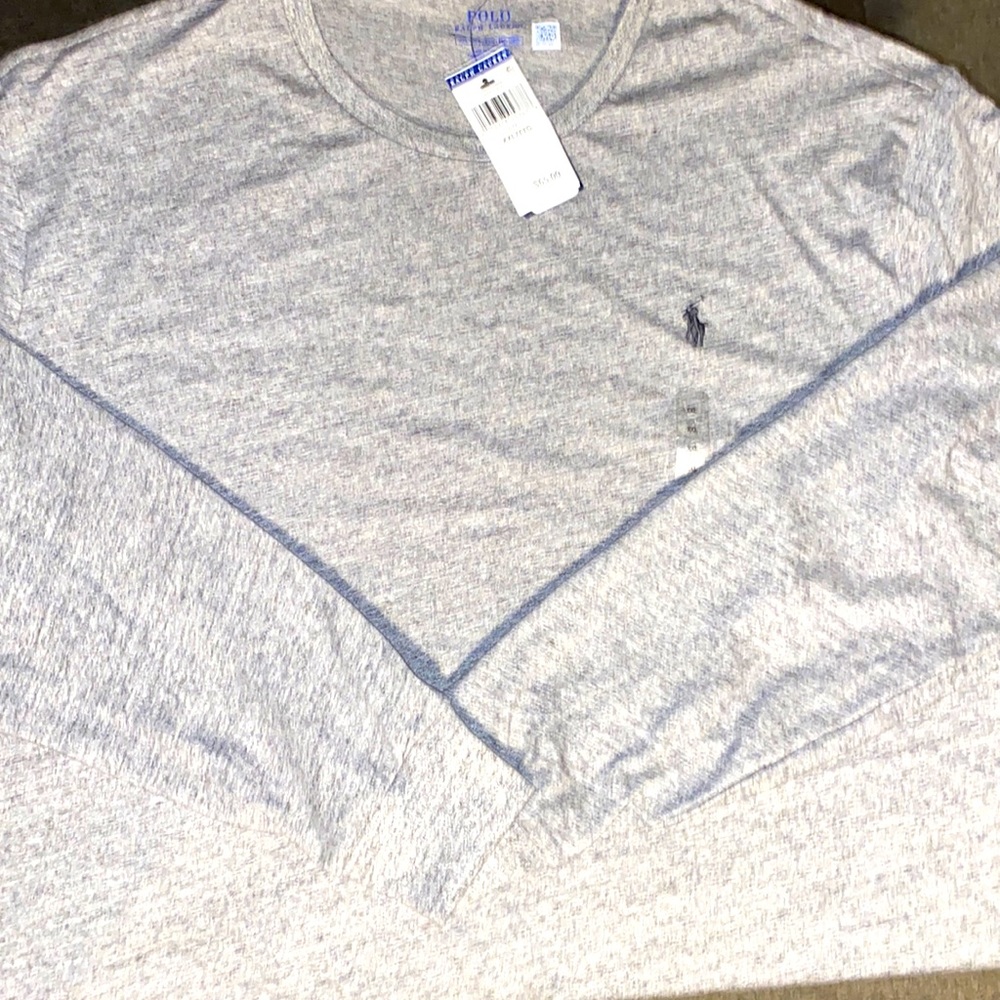 Brand, new, gray, Ralph, Lauren, longsleeve shirt with tags